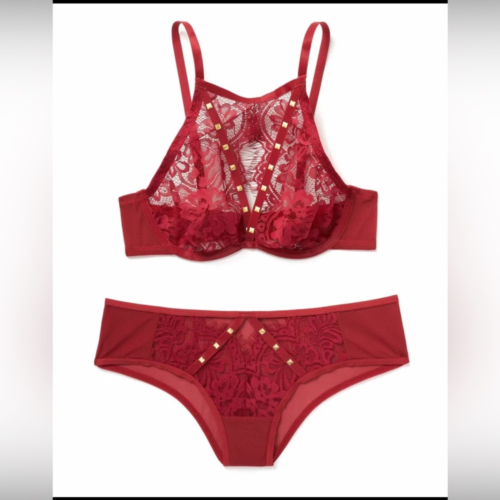 NEW WITH TAGS IN BAGS - Adore Me Emmeline bra (36D) and cheeky panty (large) set
